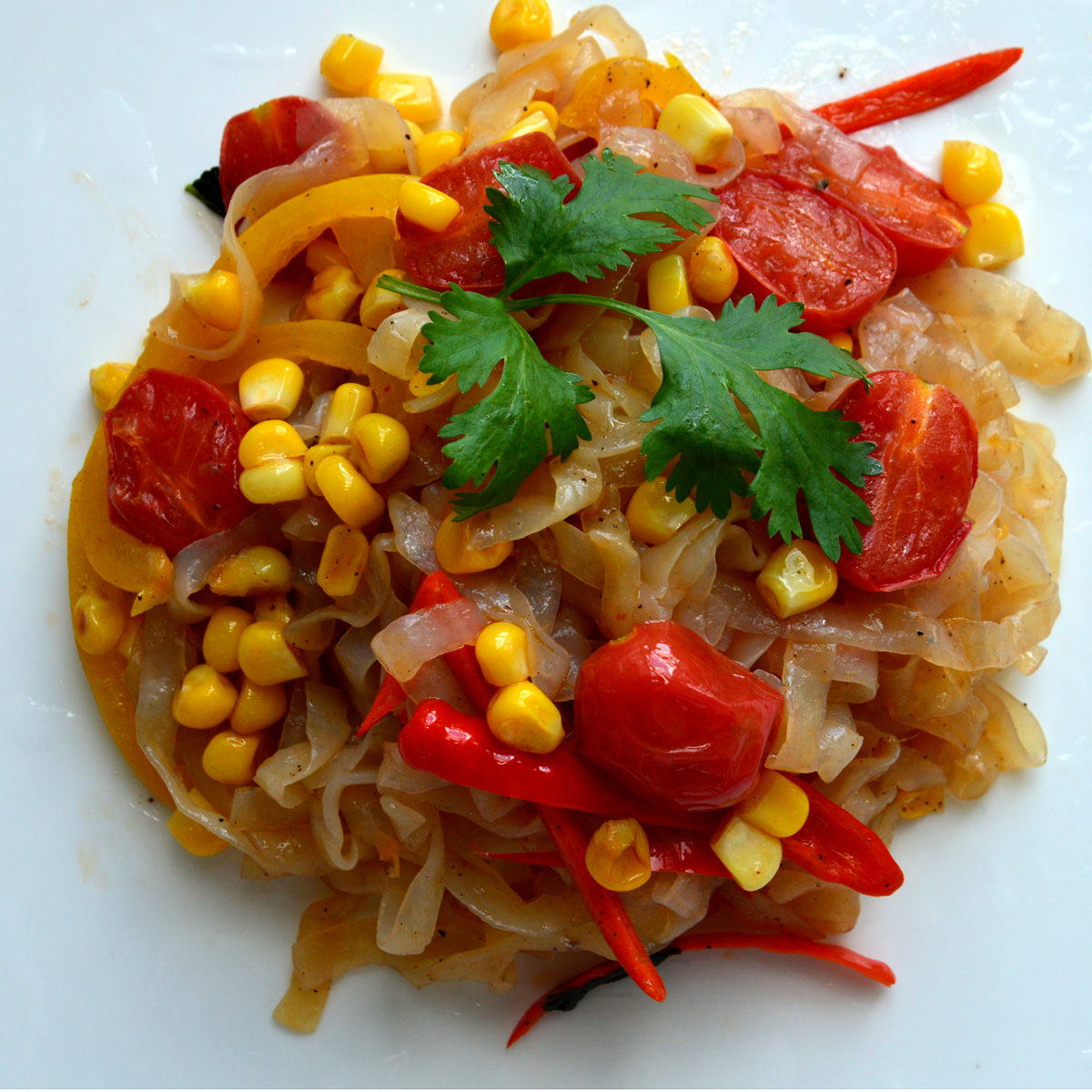 Delicious fettuccine noodles
